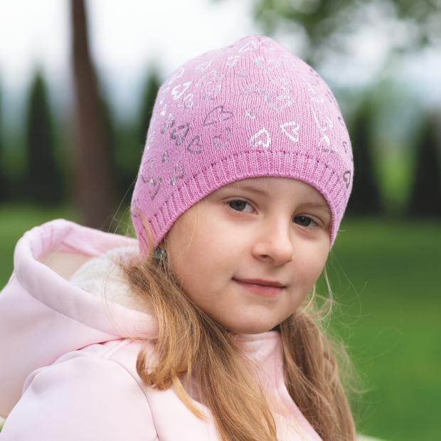 Dievčenská pletená predĺžená čiapka