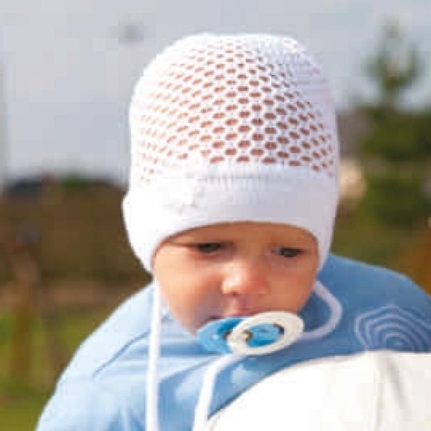 Dojčenská jednofarebná sieťka pletená