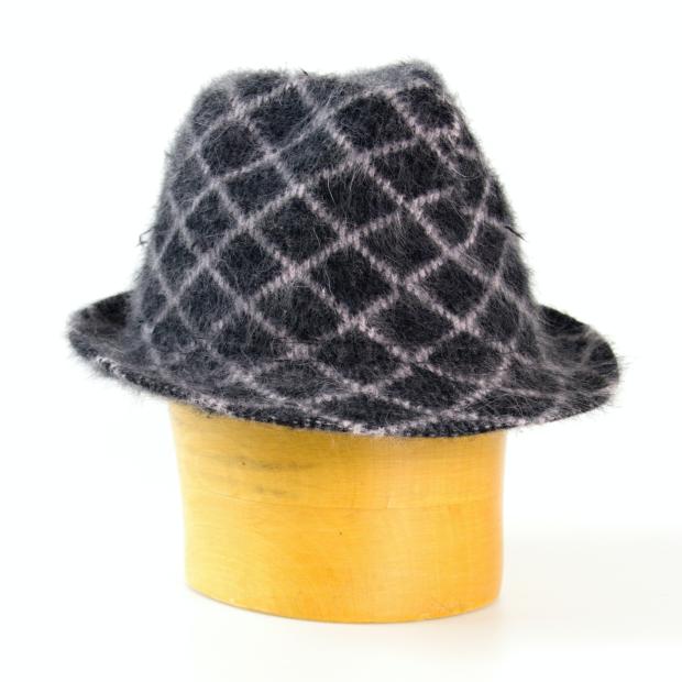Lisovaný klobúk angora pánsky štýl - 55-56